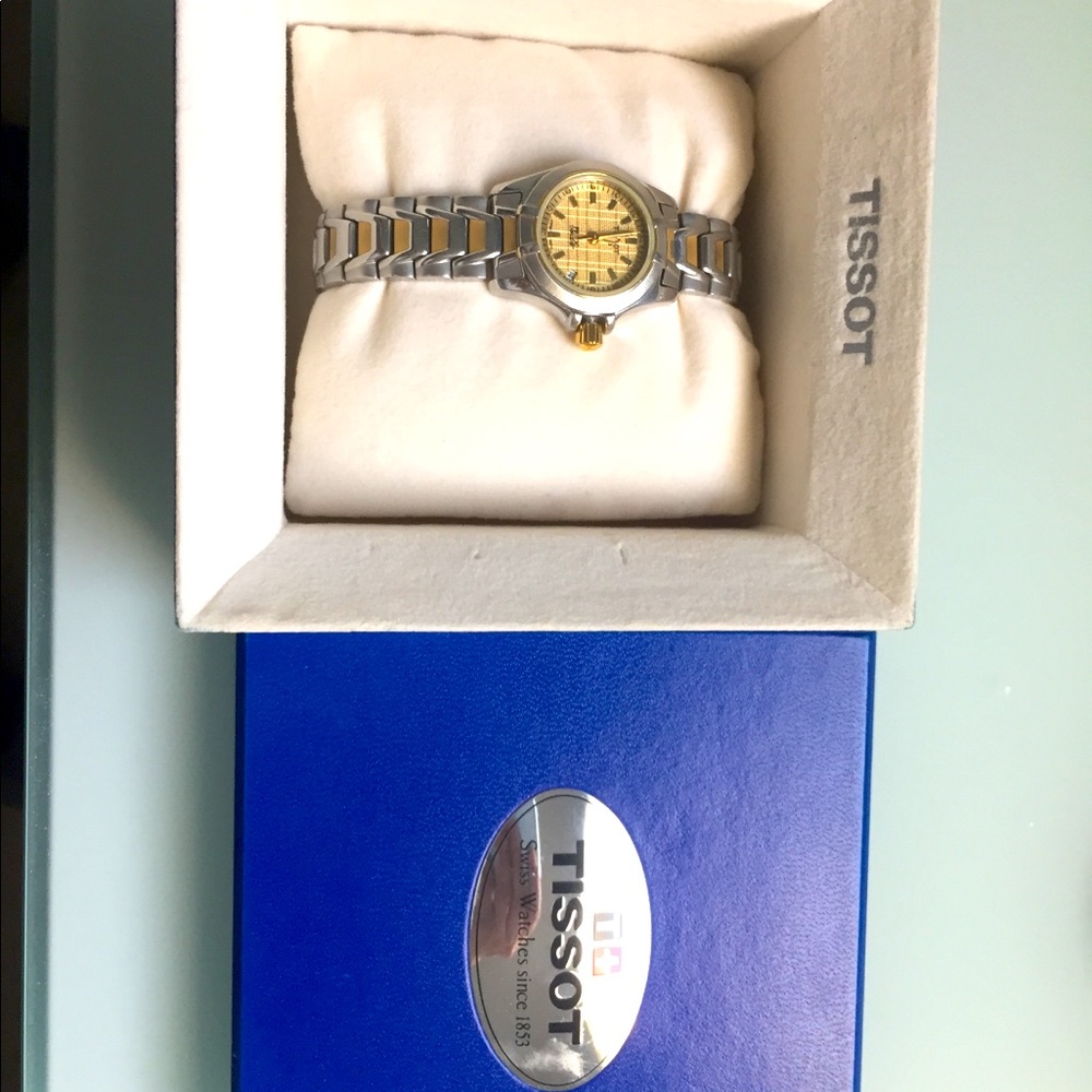 Tissot PR100 stainless steel two tone ladies watch